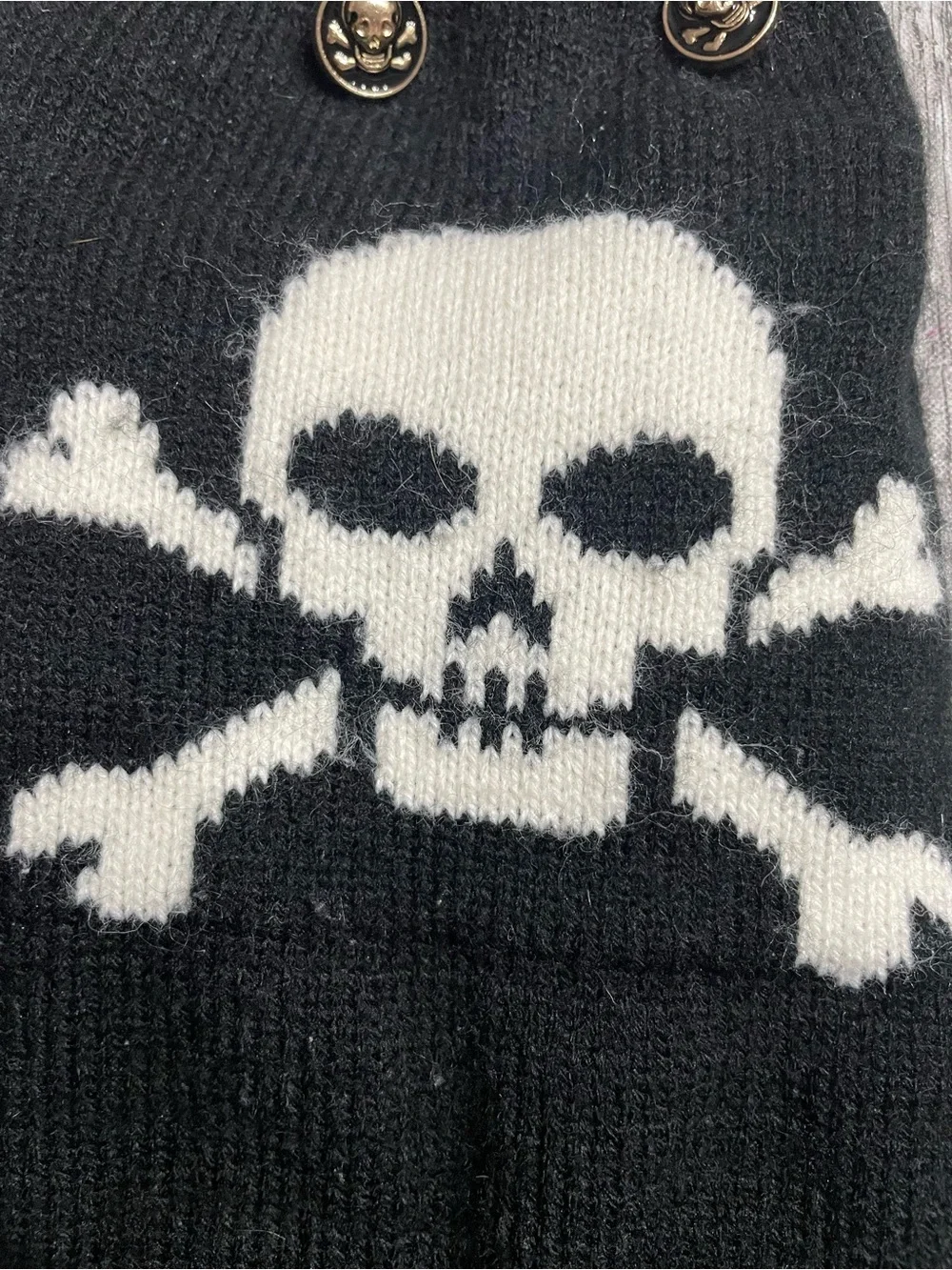 Small Wag-A-Tude Knit Skull Sweater for Dogs Cats Pet Excellent Condition